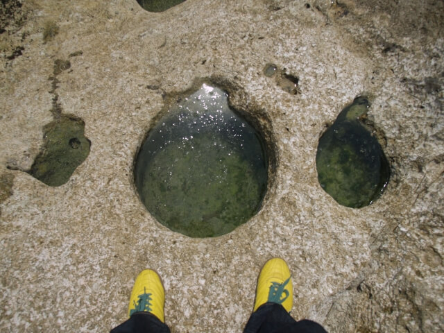 朝日を浴びる